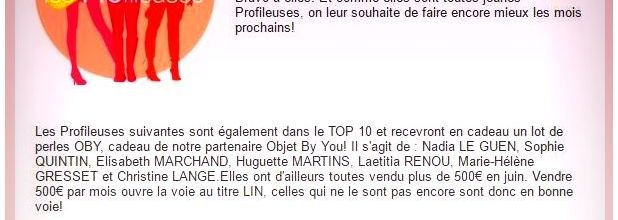 Meilleure Profileuse de JUIN 2016