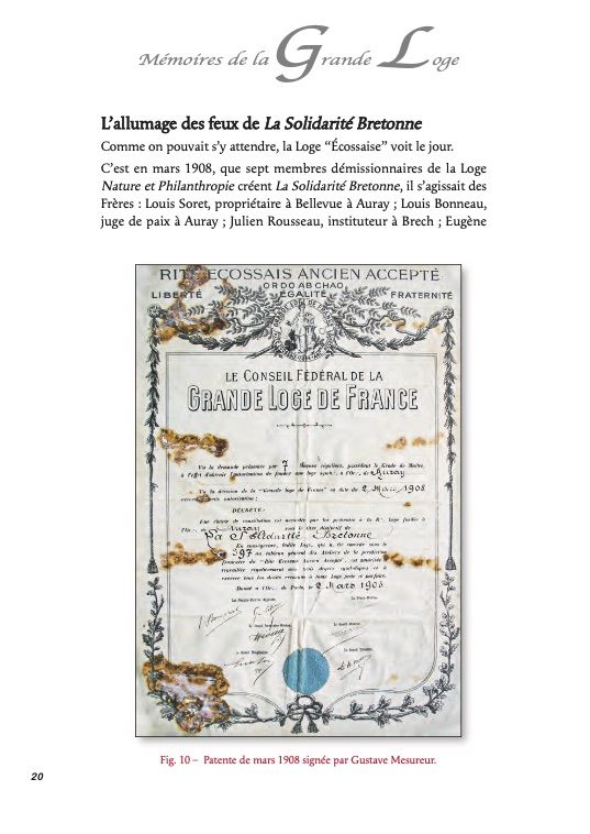 COMMENTAIRE SUR L'ARTICLE  LES ARCHIVES DE LOGE