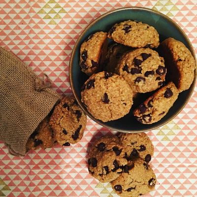 Cookies avoine + chocolat + amandes + pommes
