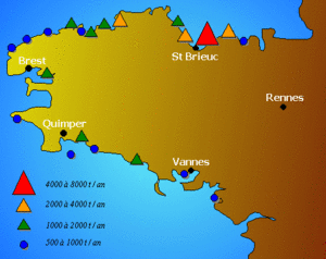 la pollution verte en Bretagne