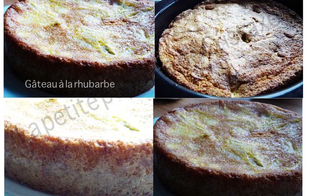 Gâteau à la rhubarbe du jardin