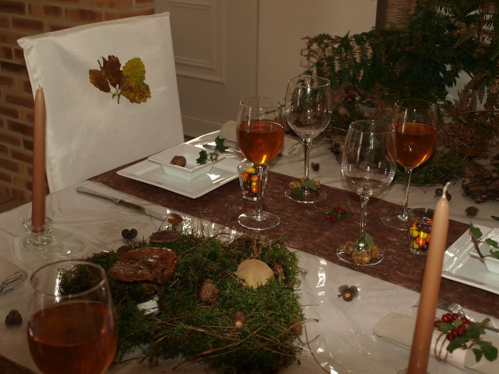 Une table aux douces senteurs automnales... la nature s'est invitée à la maison...