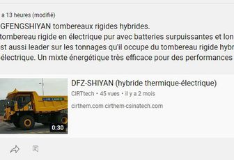 #DFZ-DONGFENGSHIYAN tombereaux rigides hybrides #CIRTtech-YouTube.posts