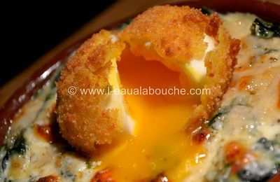 Œuf Pané Frit À La Florentine