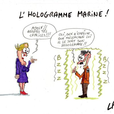 dessin #bdlacai l'hologramme de marine.....