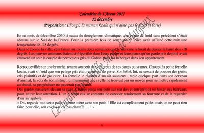 #CalendrierAventLittéraire2017 Texte du 12 Décembre ;) 