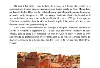 Villemur sur Tarn : 500ème anniversaire du protestantisme