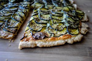 Tarte fine courgettes