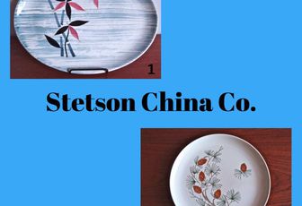 Rare et vintage : plat et assiette en céramique "Stetson China Co." ! 