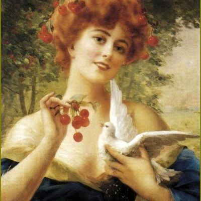  Le temps des cerises par les peintres -  Emile Vernon - Les cerises