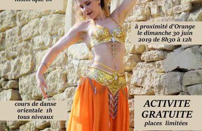 Balade orientale - visite d'un site antique et danse orientale - Orange 84100 Vaucluse - 30 juin 2019