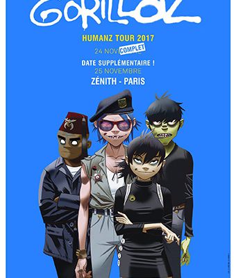 Agenda : Gorillaz au Zénith, le 25 novembre 2017