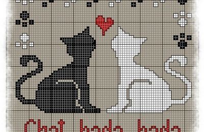 N° 183 - Grille chat coeur