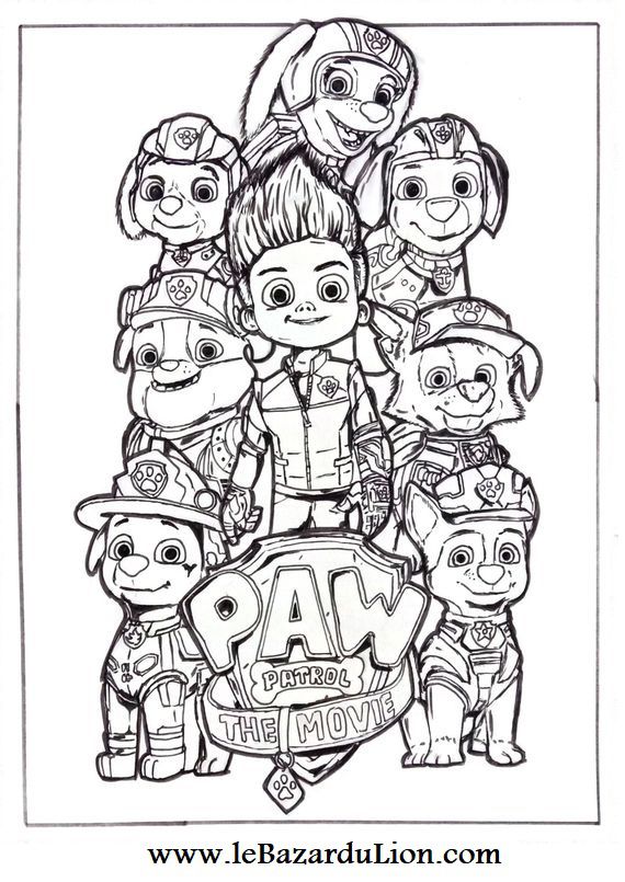 Coloriage de Paw Patrol à imprimer et colorier