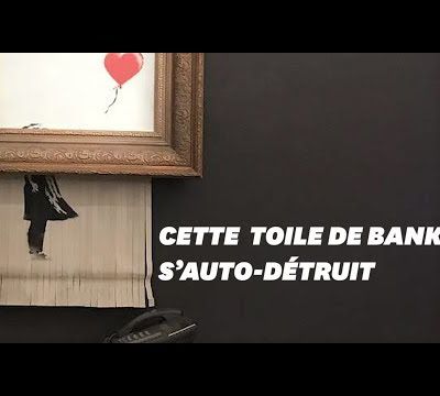 Autodestruction de "La fille au ballon" de Banksy !