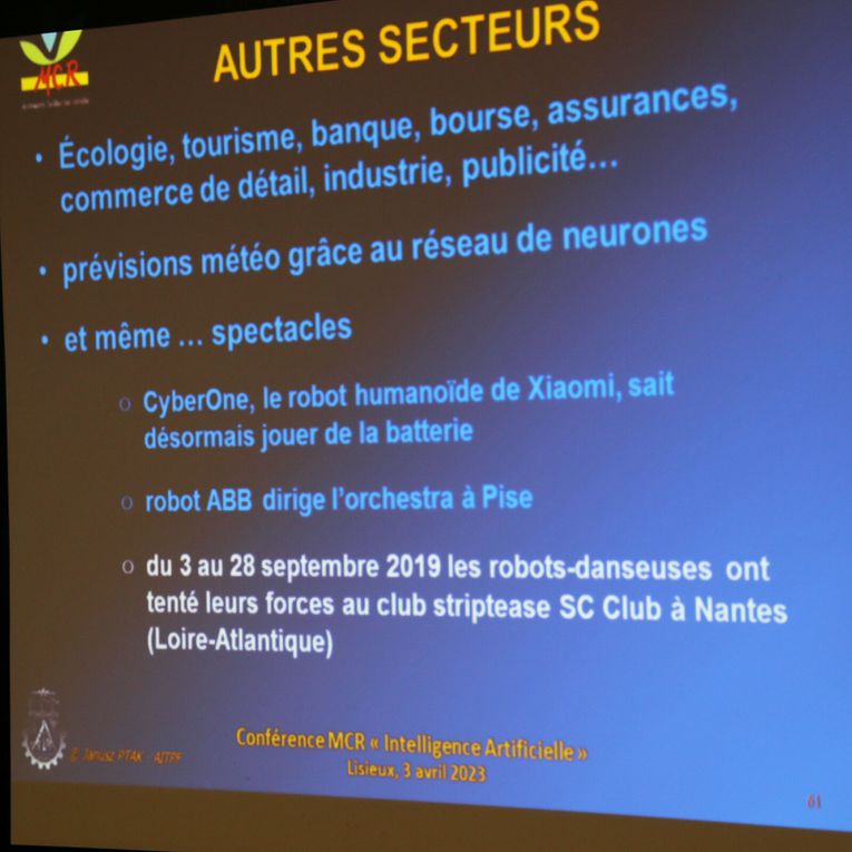 INTELLIGENCE ARTIFICIELLE Lisieux le 3 avril 2023