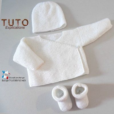 TUTO tricot bébé, tutoriel, Patron layette bb à tricoter pdf