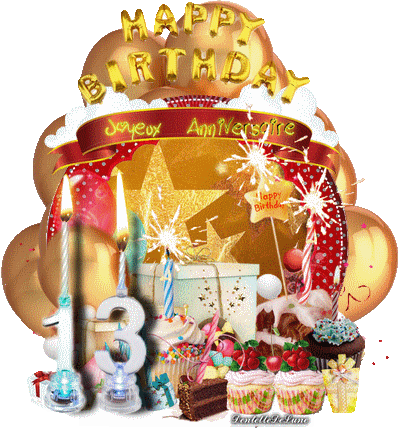 Gifs Anniversaire Scintillants 10 11 12 13 Ans Les Gifs Animes De Dentelledelune