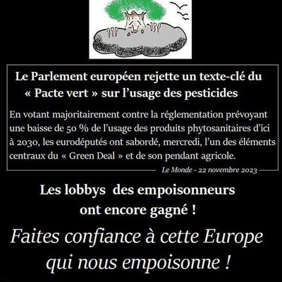 Refus de réduire l'utilisation des pesticides par l'Union Européenne !