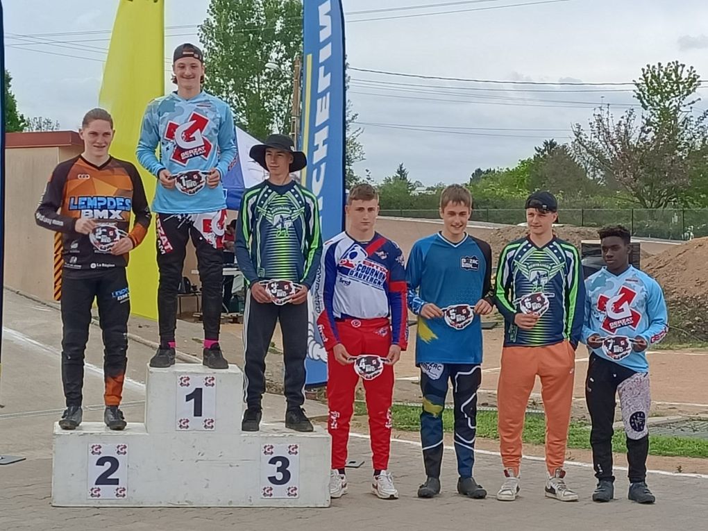 3e manche de la Coupe d'Auvergne à Gerzat : Emmy, Ingrid, Soan, Lancelot, Fabio, Maël sur la plus haute marche !