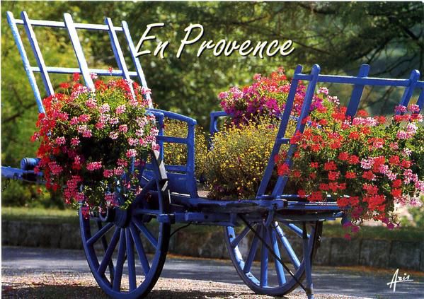 Des cartes postales de paysages de Provence que j'ai scannées pour vous.