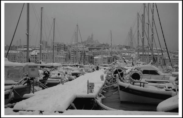 Mercredi 7 janvier 2009, il neige sur Massalia