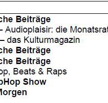 Radio Flora - Programm 01.04.09