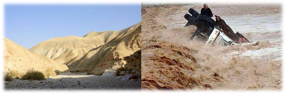 Wadis Oued torrientes Israel Lluvia Roca Jesus