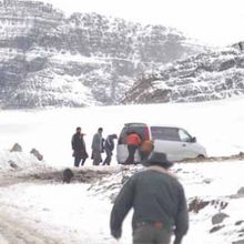 Tempête de neige dans la Cordière des Andes