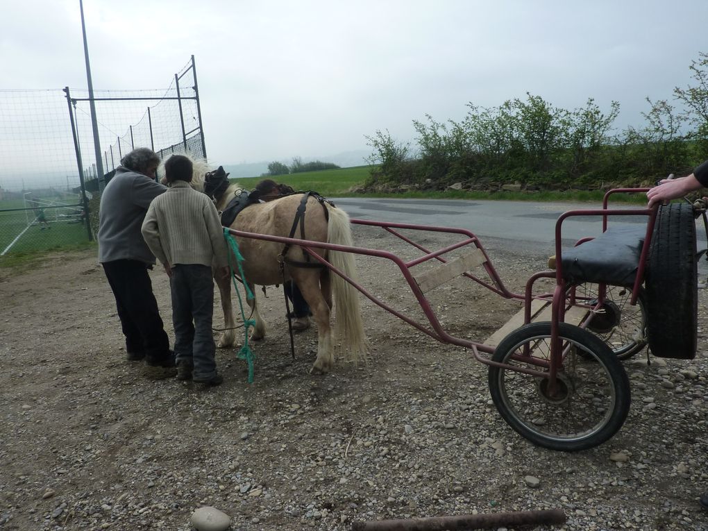 réalisation d'une roulotte, par la famille d'un marchand de chevaux