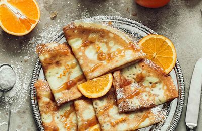 Crêpes à l’orange🍊et au miel🍯