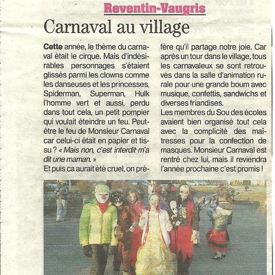 Carnaval - Article de la Tribune