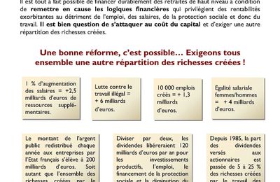 Retraite : argumentaire et tract