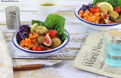 Buddha Bowl Croquettes de Houmous et Légumes d'Automne