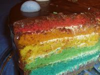 Gâteau arc-en-ciel (rainbow cake)
