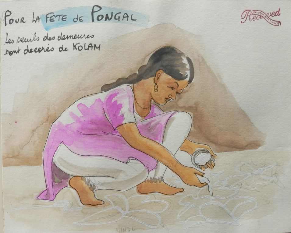 périple en Inde du Sud avec un calepin de croquis