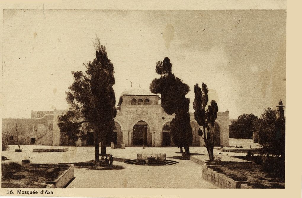 Cartes postales anciennes de Jérusalem (1/6). L'esplanade des Mosquées et le Dôme du Rocher