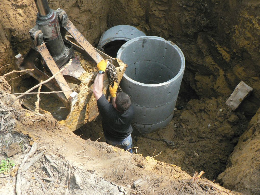 les photos de la réalisation du puits. 