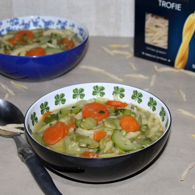 Minestrone vert aux trofies 