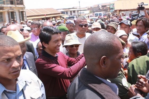 Vendredi 12 octobre 2012. Le Président Andry Rajoelina : première visite dans la Région Itasy (Soavinandriana, Analavory, Ampefy).