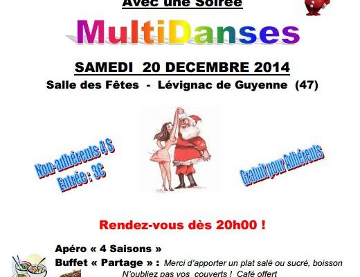 Soirée à Lévignac, multidanses, partage, 20 décembre 2014, 20h