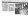 Do you speak English au périscolaire