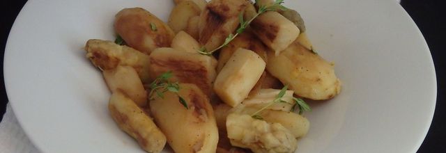 Poêlée de pommes de terre et asperges