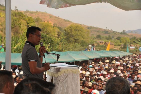 Vendredi 12 octobre 2012. Le Président Andry Rajoelina : première visite dans la Région Itasy (Soavinandriana, Analavory, Ampefy).