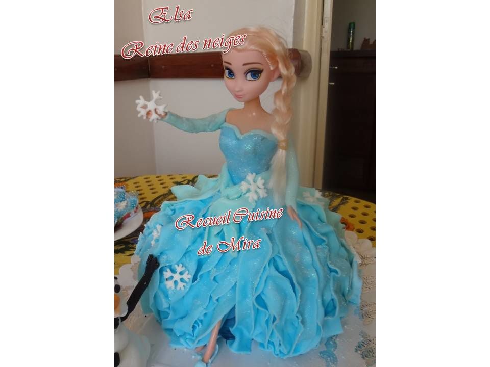 Gâteau d'anniversaire Elsa &quot;reine des neiges&quot; 