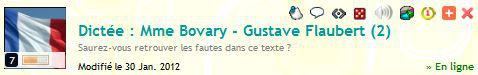 Quizz 154 : dictée. Madame Bovary - Gustave Flaubert