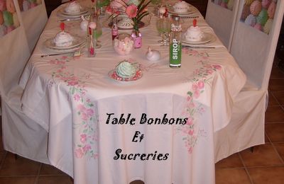 MA TABLE BONBONS ET SUCRERIES ....