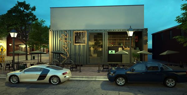 #shipping #container #coffeeshop  : a great idea