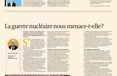    « La guerre nucléaire nous menace-t-elle ? », par André Dumoulin (L’Echo, 23 mars 2024)