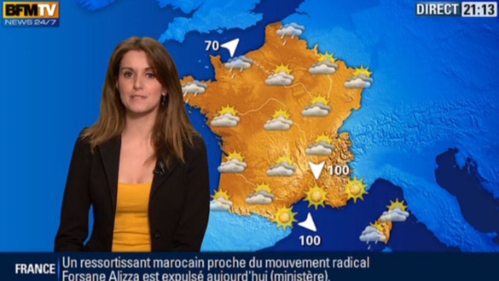 2013 01 31 - FANNY AGOSTINI - BFM TV - LA METEO @21H15